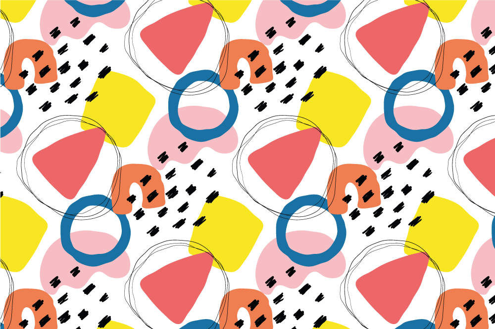 Lively geometric elements sodobna miza - TenStickers