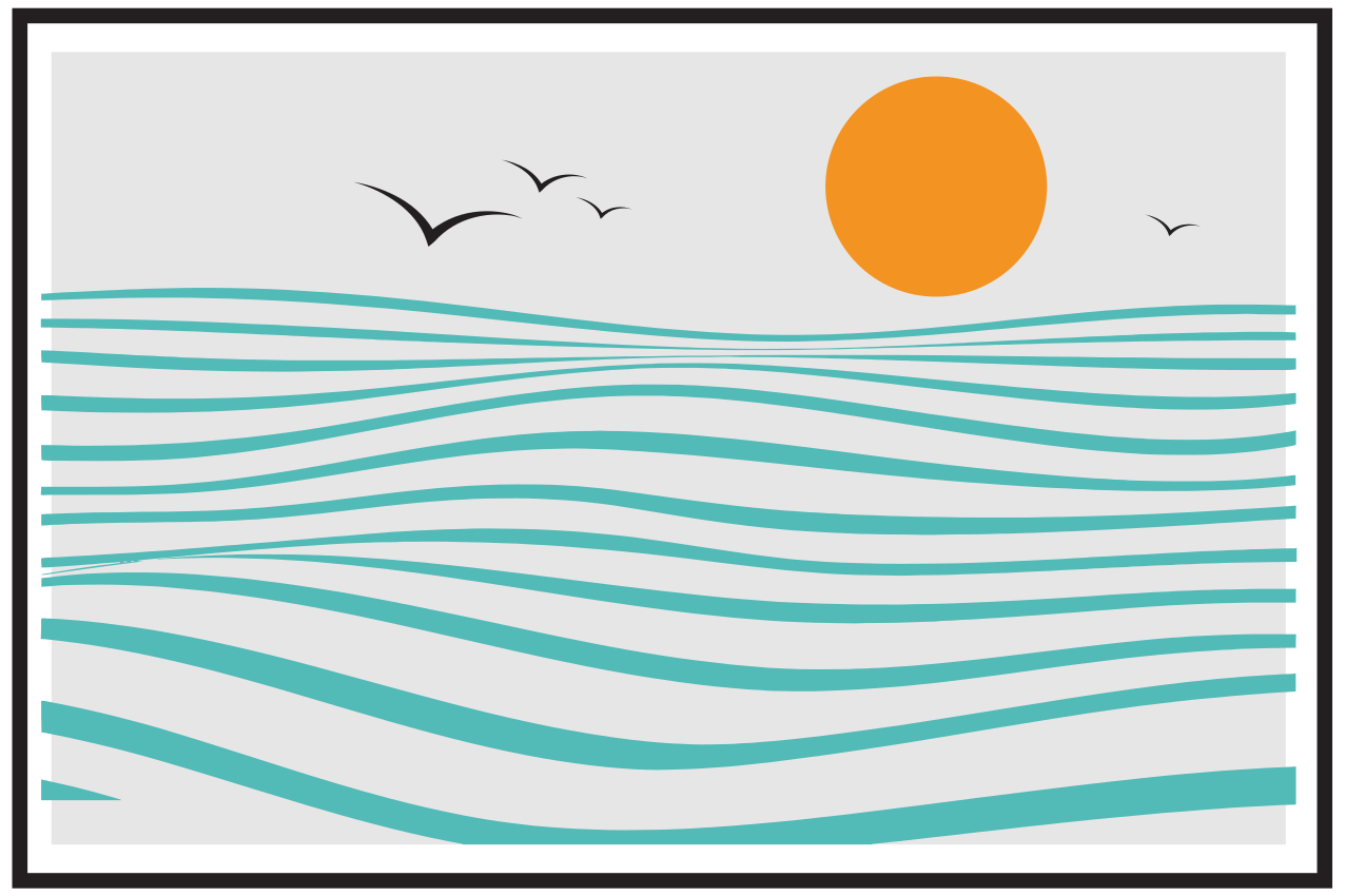 Morski abstraktni umetniki originalni pogrinjki - TenStickers