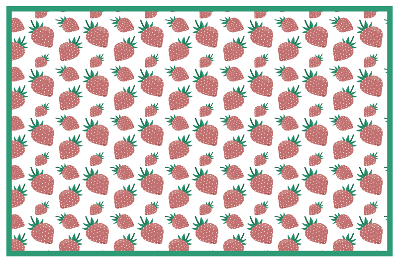 Strawberry motif surface izvirna jedilna podloga - TenStickers