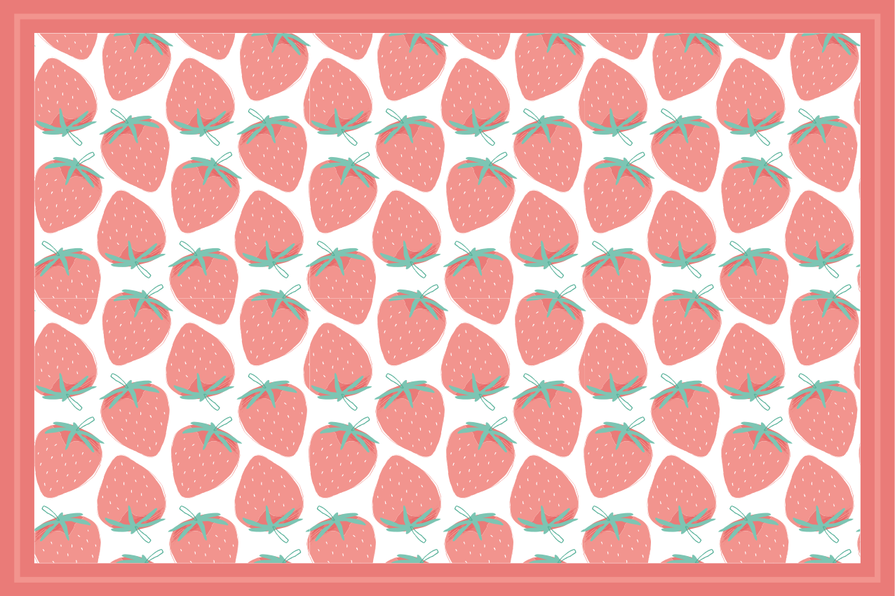 Strawberry pattern izvirna jedilna podloga - TenStickers