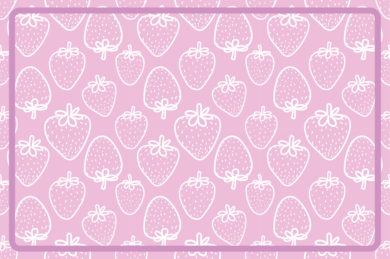 Strawberry patterned mat otroški pogrinjek za mizo - TenStickers