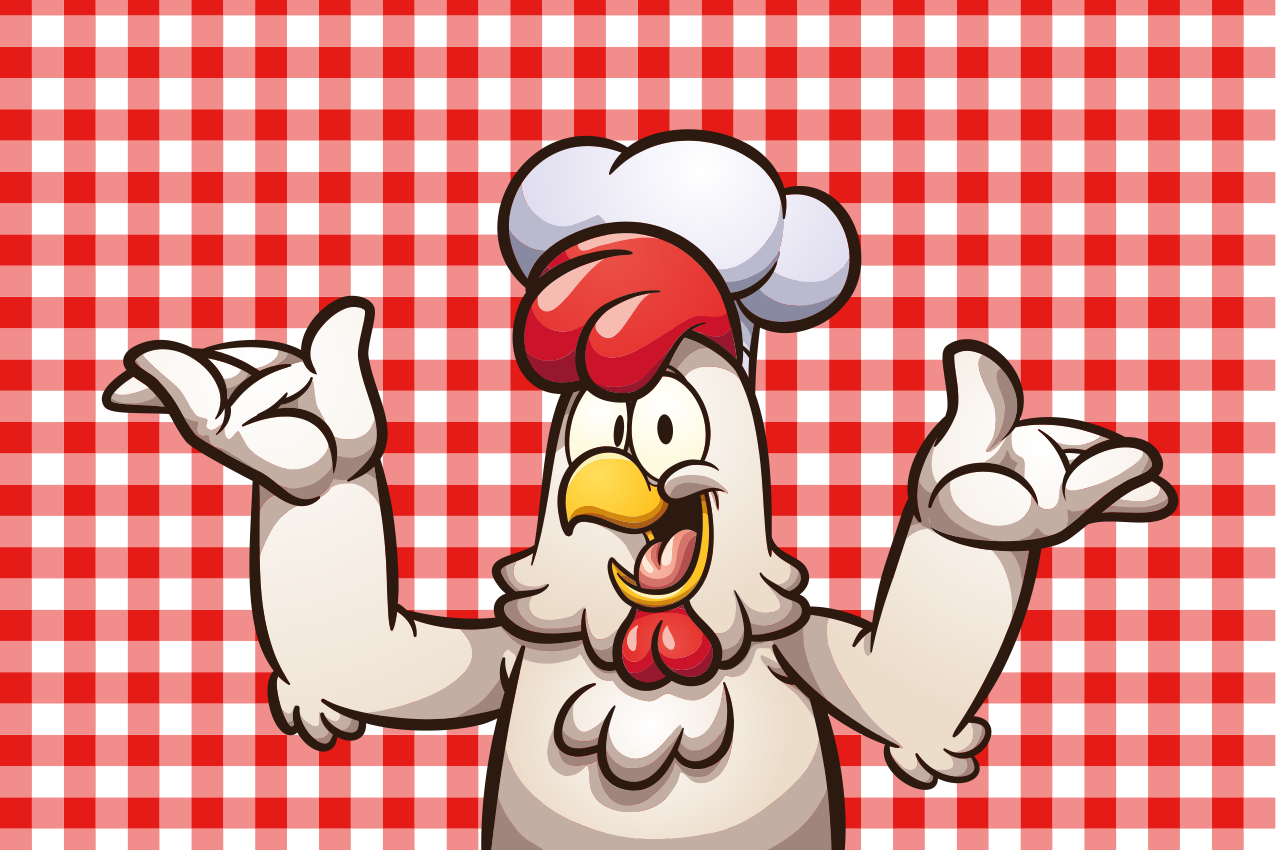 Risanka piščanec kuha originalne pogrinjke - TenStickers