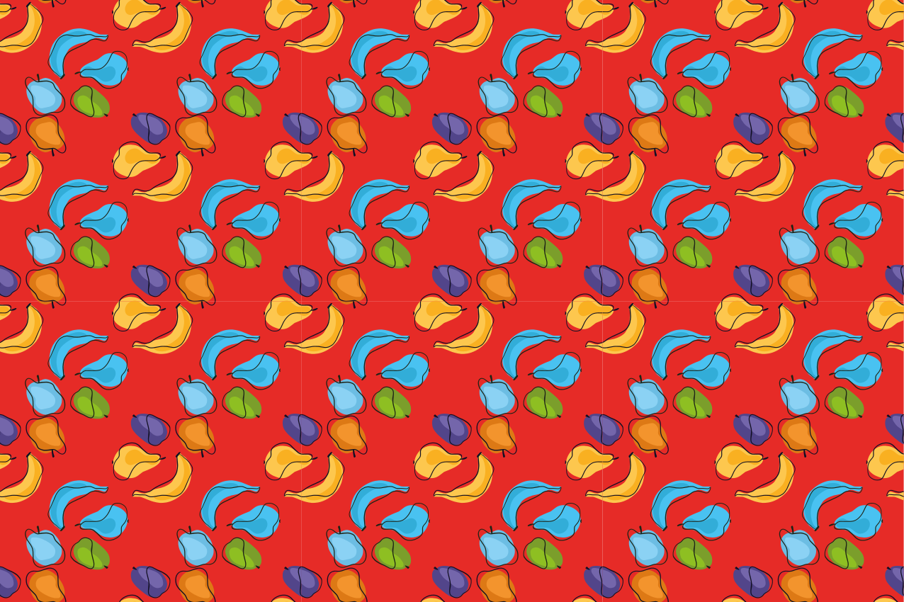 Colorful fruit pattern izvirna jedilna podloga - TenStickers
