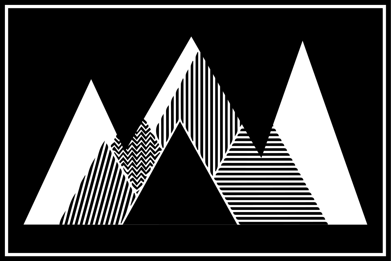 Stylish mountain peaks moderna miza za postavitev - TenStickers