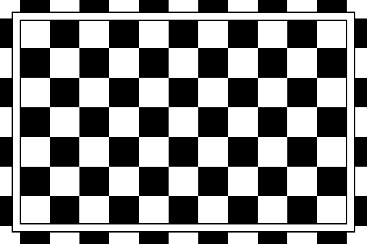 Checkered pattern base sodobna miza - TenStickers
