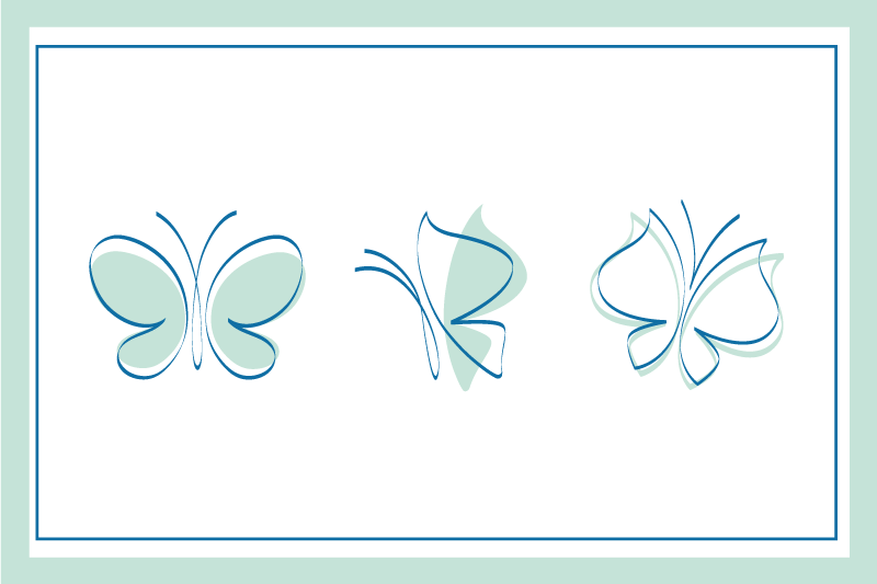 Elegant butterfly motifs izvirna jedilna podloga - TenStickers