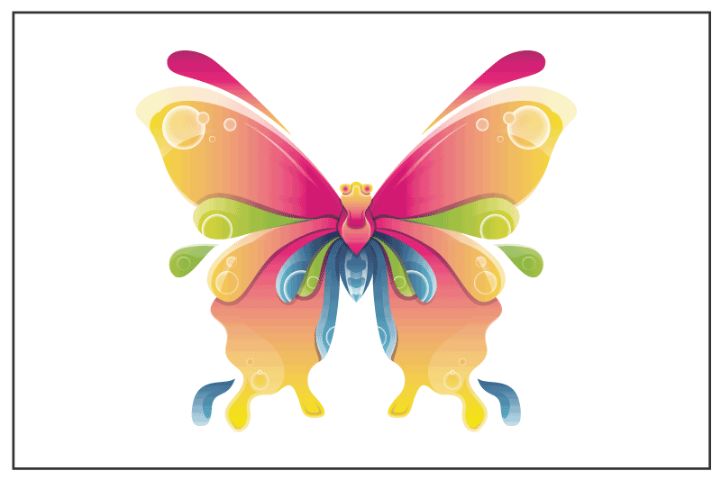 Colorful butterfly motif izvirna jedilna podloga - TenStickers