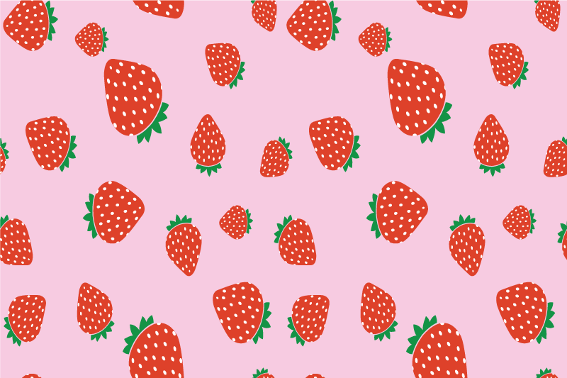 Strawberry motif otroški pogrinjek za mizo - TenStickers