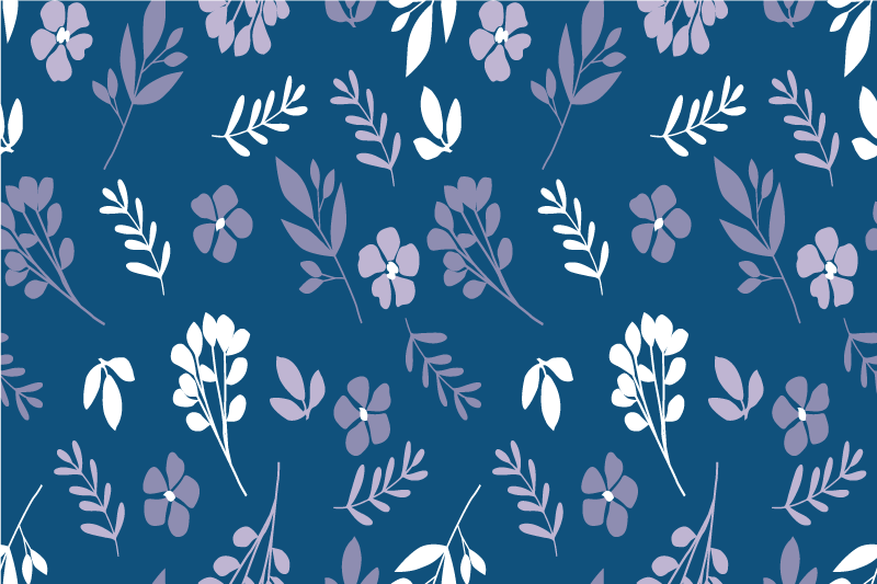 Botanical floral pattern teksturna pogrinjek - TenStickers