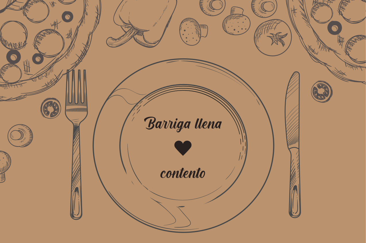 Empty plate with heart izvirna jedilna podloga - TenStickers