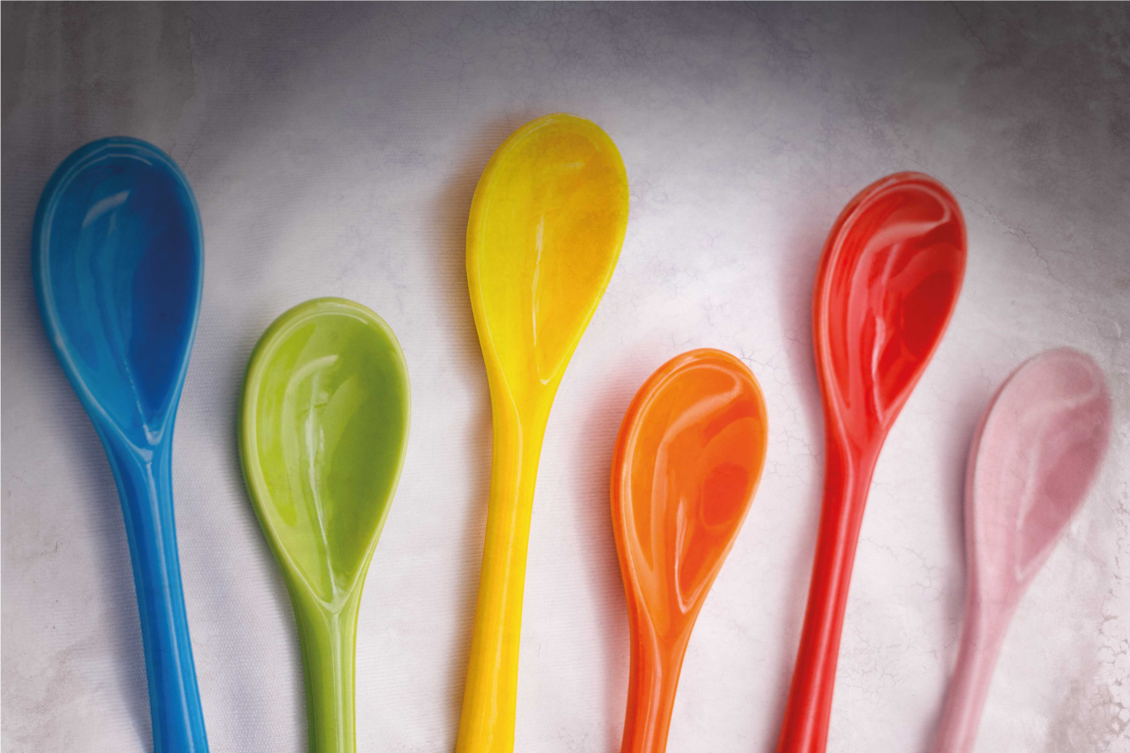 Mavrične žlice teksturirane pogrinjke - TenStickers