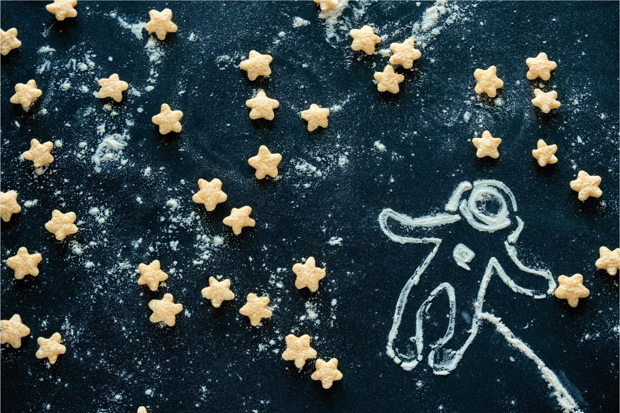 Astronaut star scene otroški pogrinjek za mizo - TenStickers