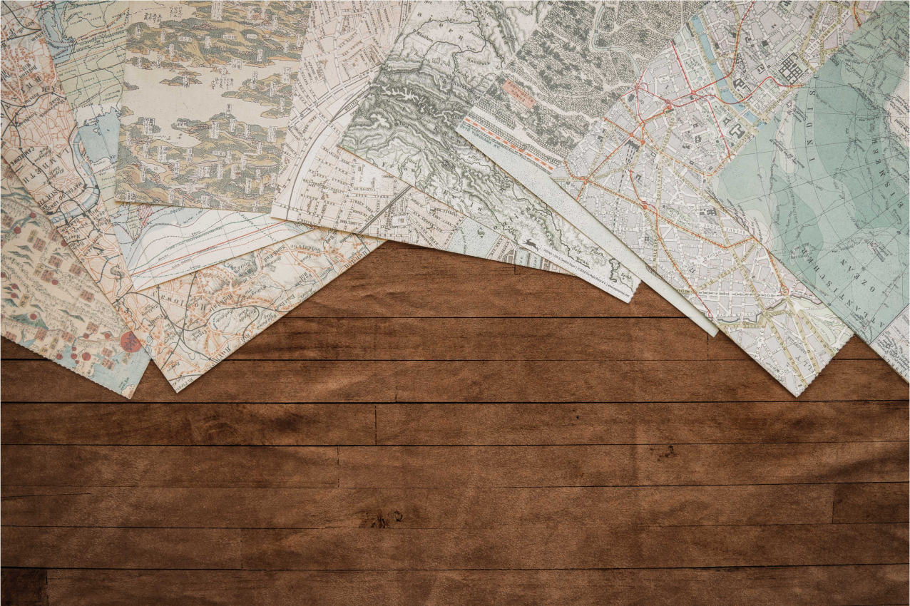 Vintage map layers teksturni pogrinjek - TenStickers
