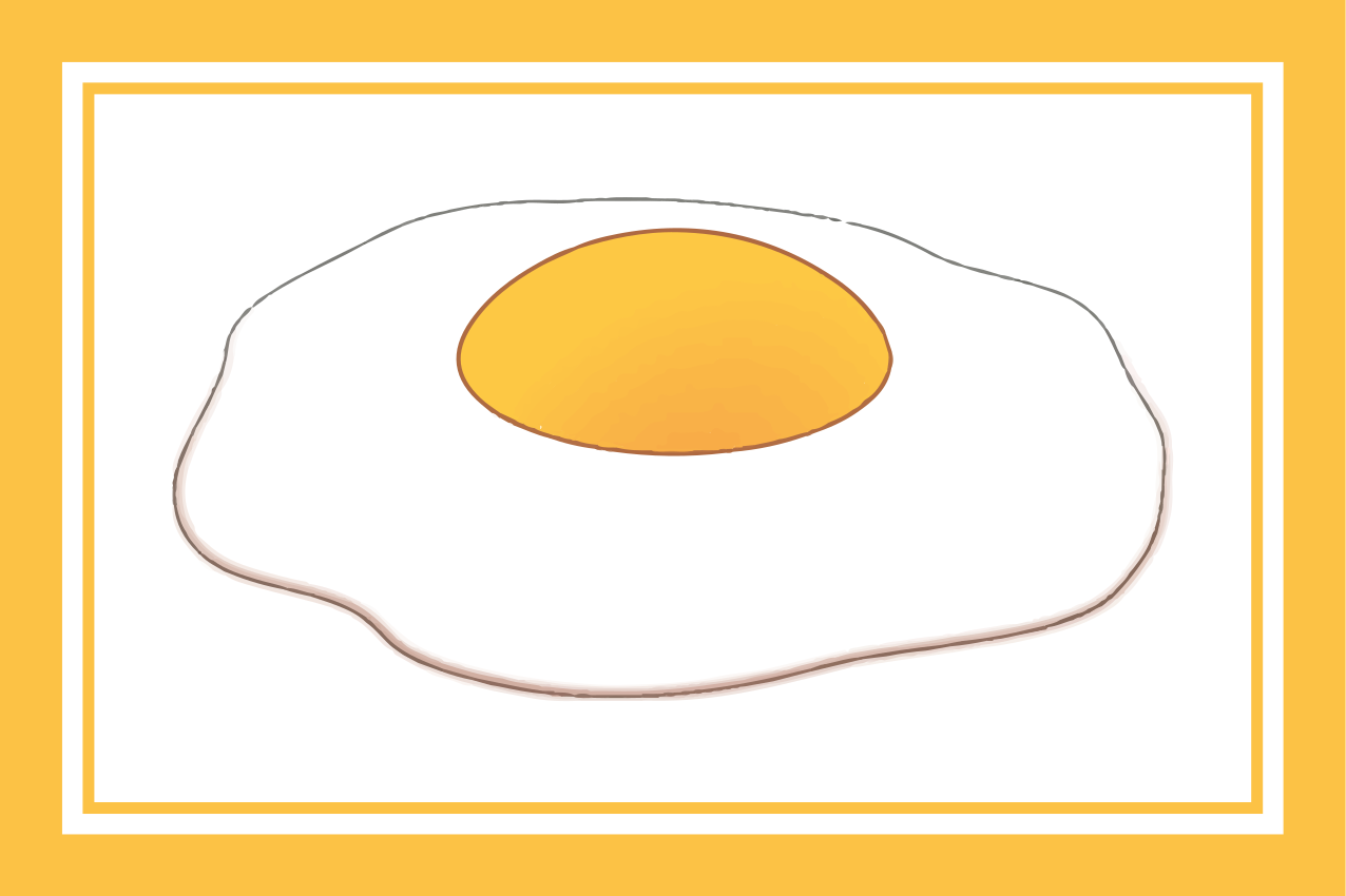 Fried egg shape izvirna jedilna podloga - TenStickers