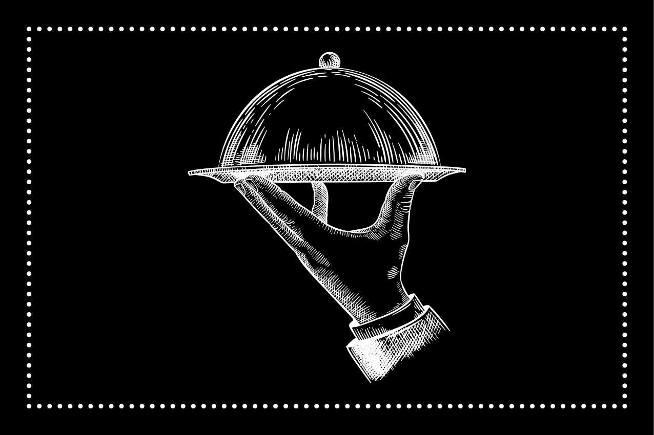 Elegant serving hand izvirna jedilna podloga - TenStickers