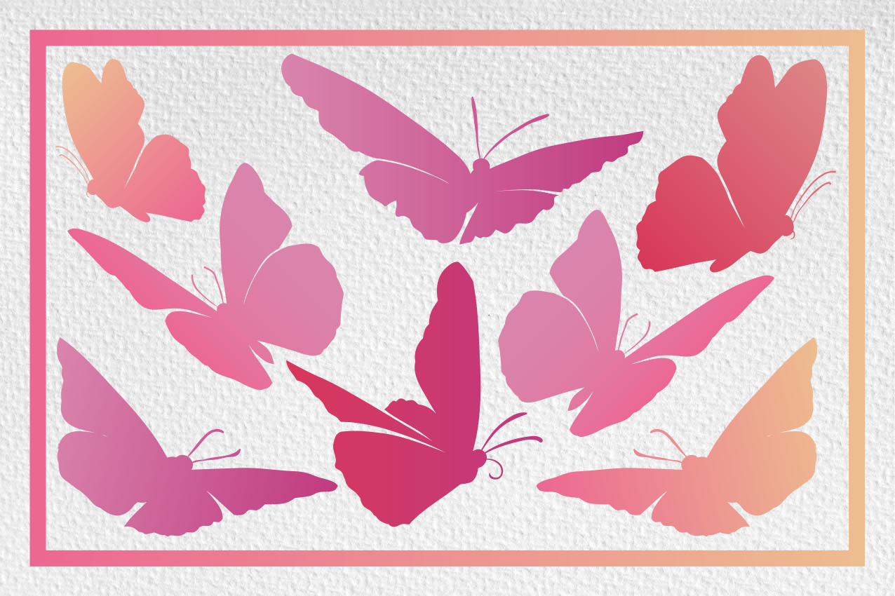 Vibrant butterfly emblem otroški pogrinjek za mizo - TenStickers