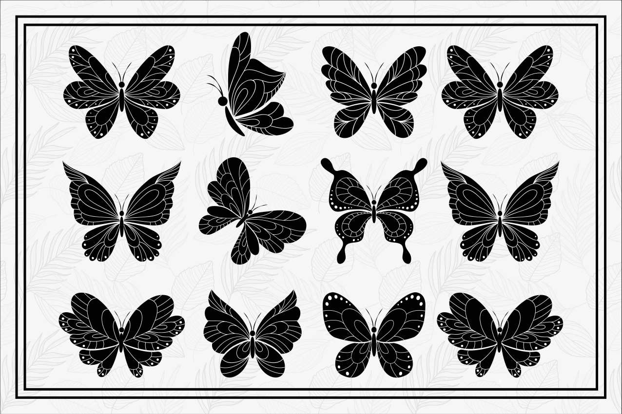 Butterfly pattern collection izvirna jedilna podloga - TenStickers