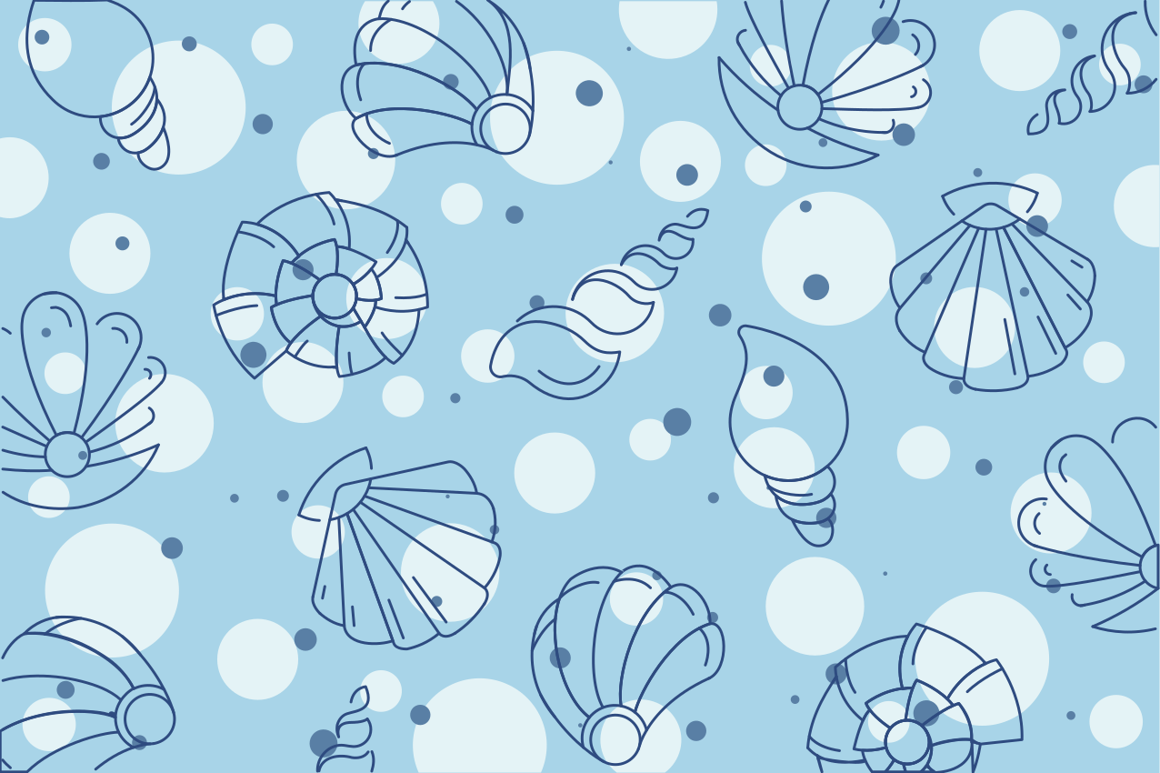Ocean shell patterns izvirna jedilna podloga - TenStickers
