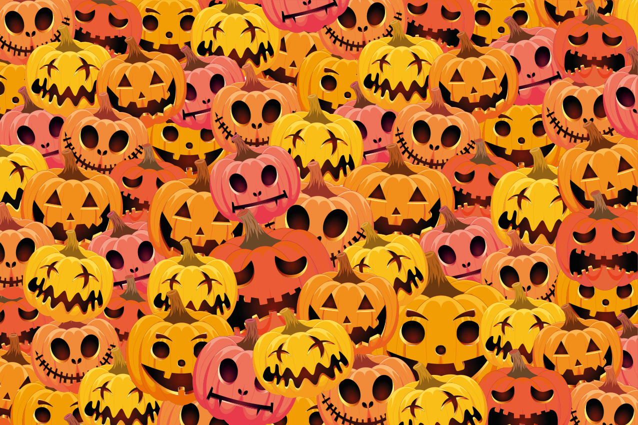 Vesele in žalostne buče halloween pogrinjki - TenStickers