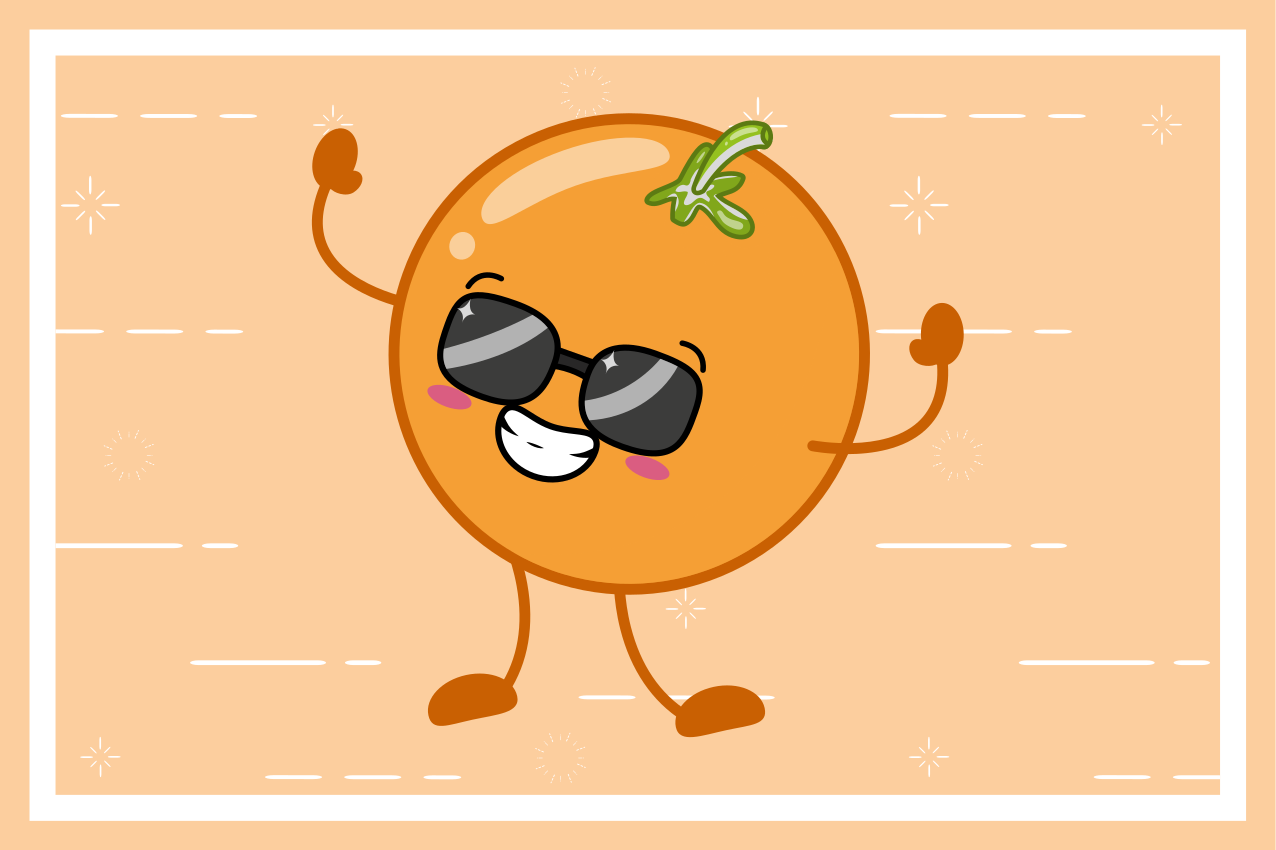 Vesel oranžni značaj otroška pogrinjek za mizo - TenStickers