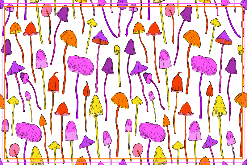 Colorful mushroom pattern izvirna jedilna podloga - TenStickers