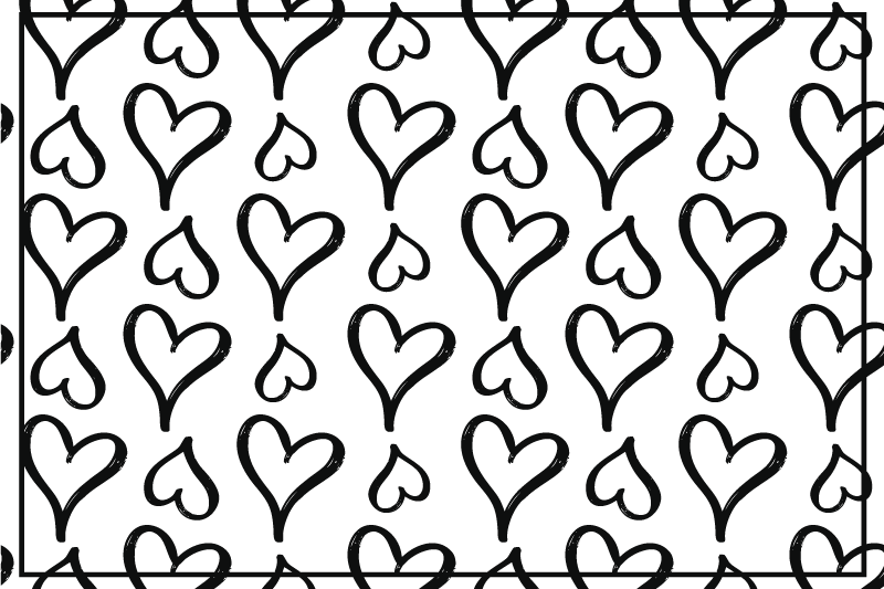 Hearts pattern playful otroški pogrinjek za mizo - TenStickers