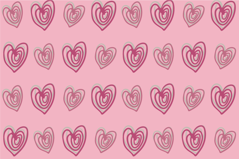 Heart patterned surface izvirna jedilna podloga - TenStickers