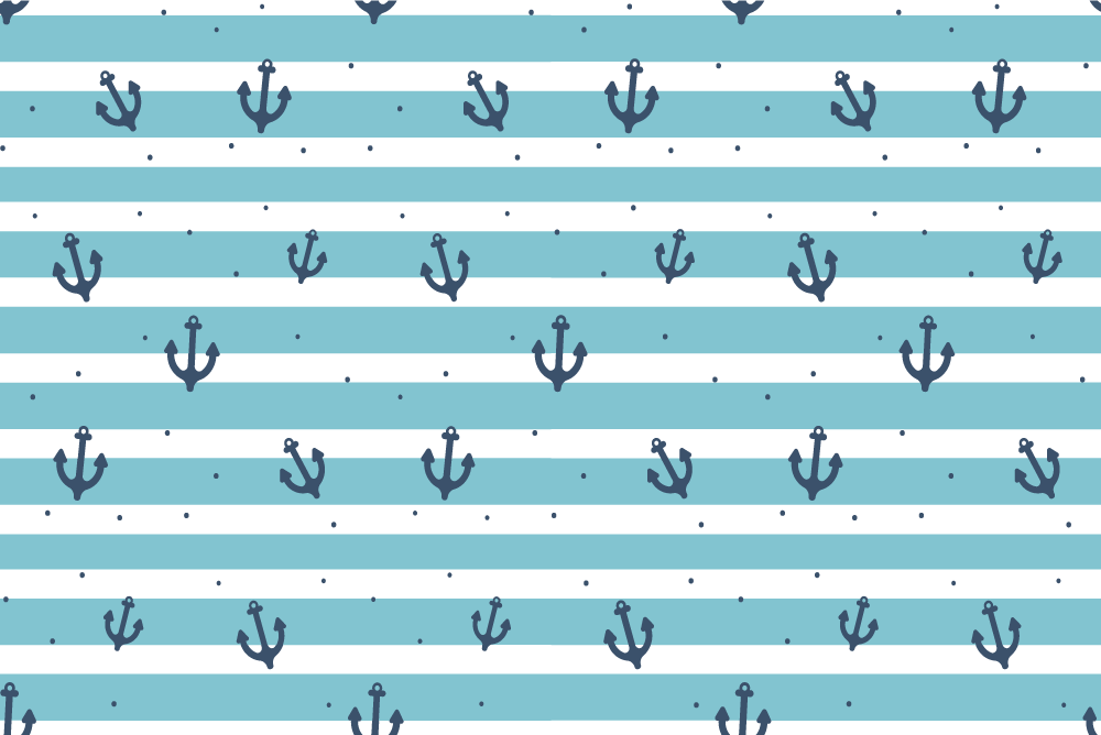 Anchor pattern stripes izvirna jedilna podloga - TenStickers