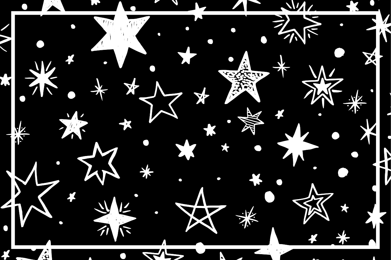 Starry night pattern otroški pogrinjek za mizo - TenStickers