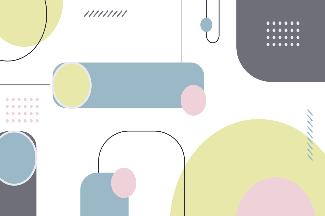 Geometric shape arrangement moderno podstavki - TenStickers