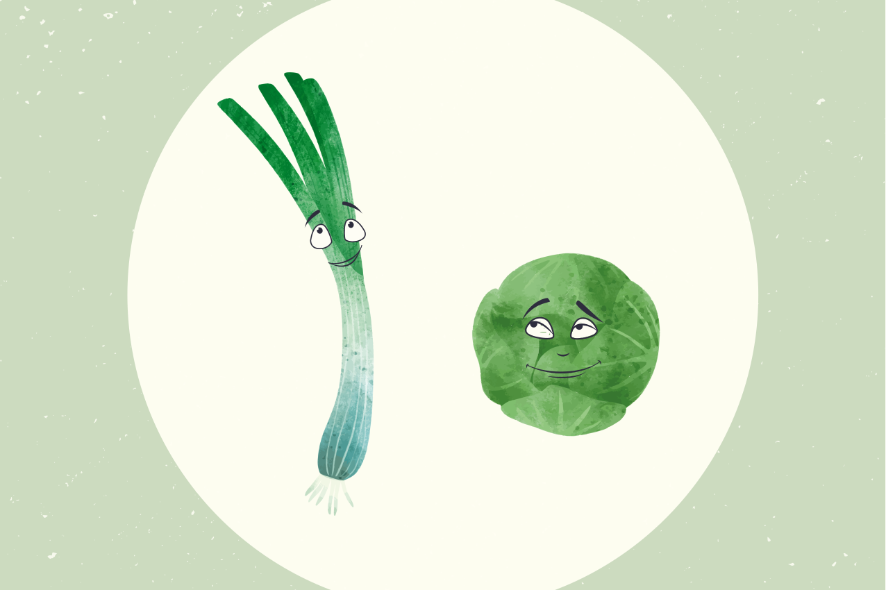 Por in brstični ohrovt ilustracije pogrinjkov - TenStickers