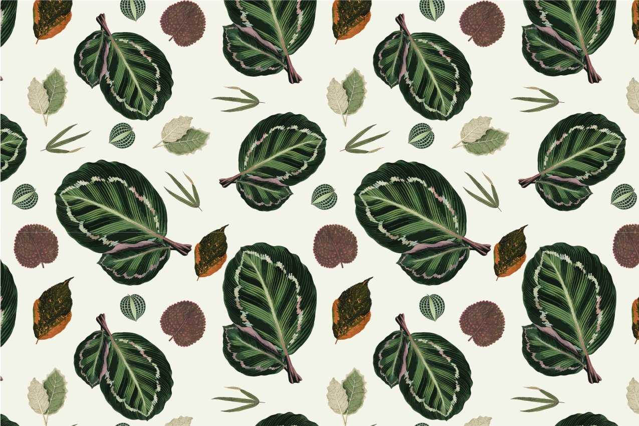 Leaf pattern elements teksturni pogrinjek - TenStickers