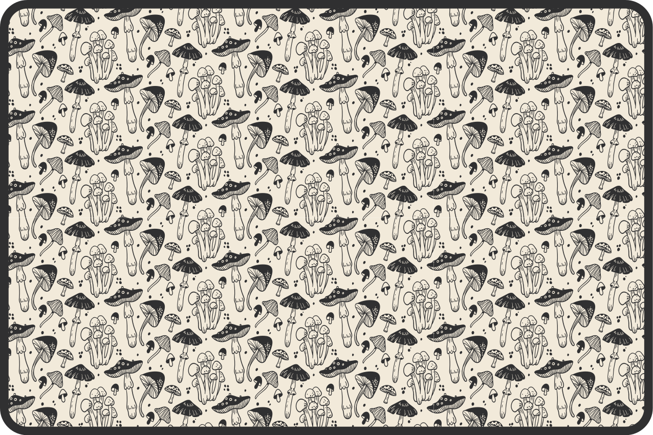 Mushroom pattern motif izvirna jedilna podloga - TenStickers