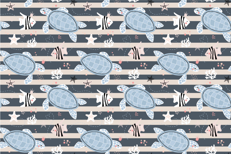 Turtle pattern delight otroški pogrinjek za mizo - TenStickers