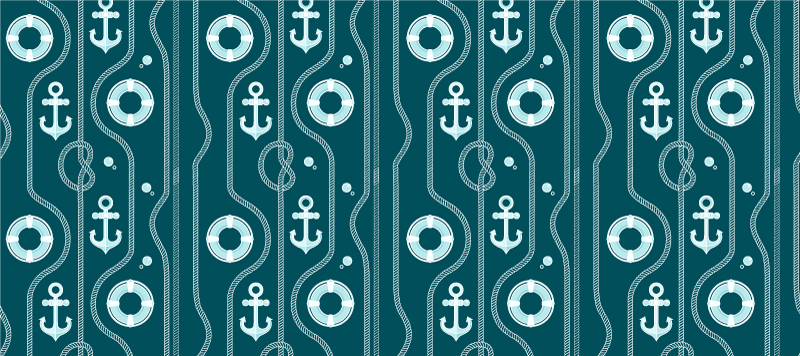Nautical anchor motif izvirna jedilna podloga - TenStickers