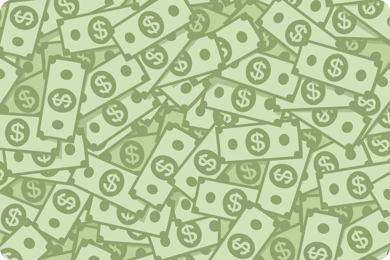 Cash pattern layer izvirna jedilna podloga - TenStickers
