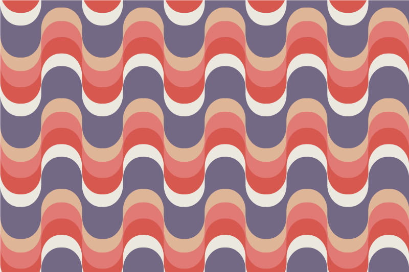 Wave pattern design moderna miza za postavitev - TenStickers