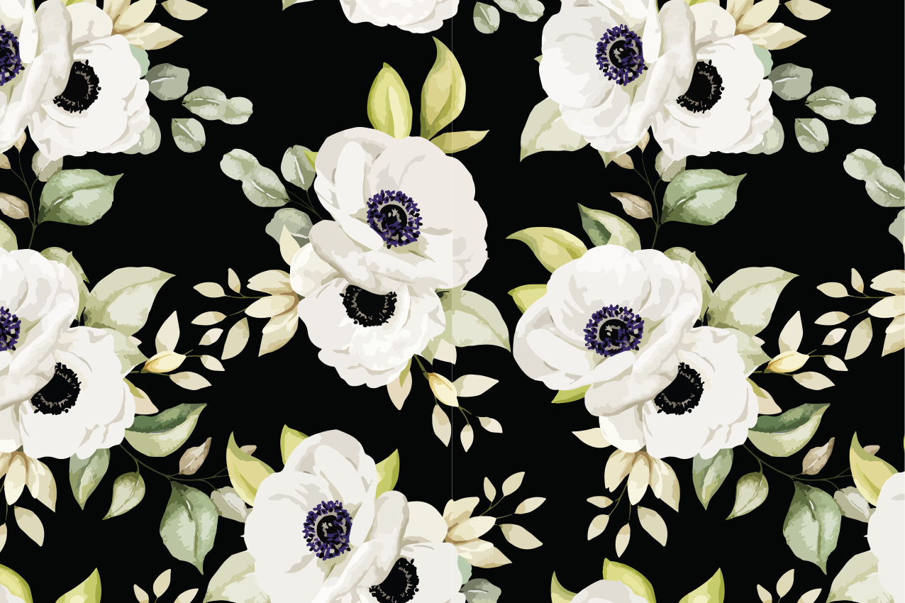 Floral pattern placemats izvirna jedilna podloga - TenStickers