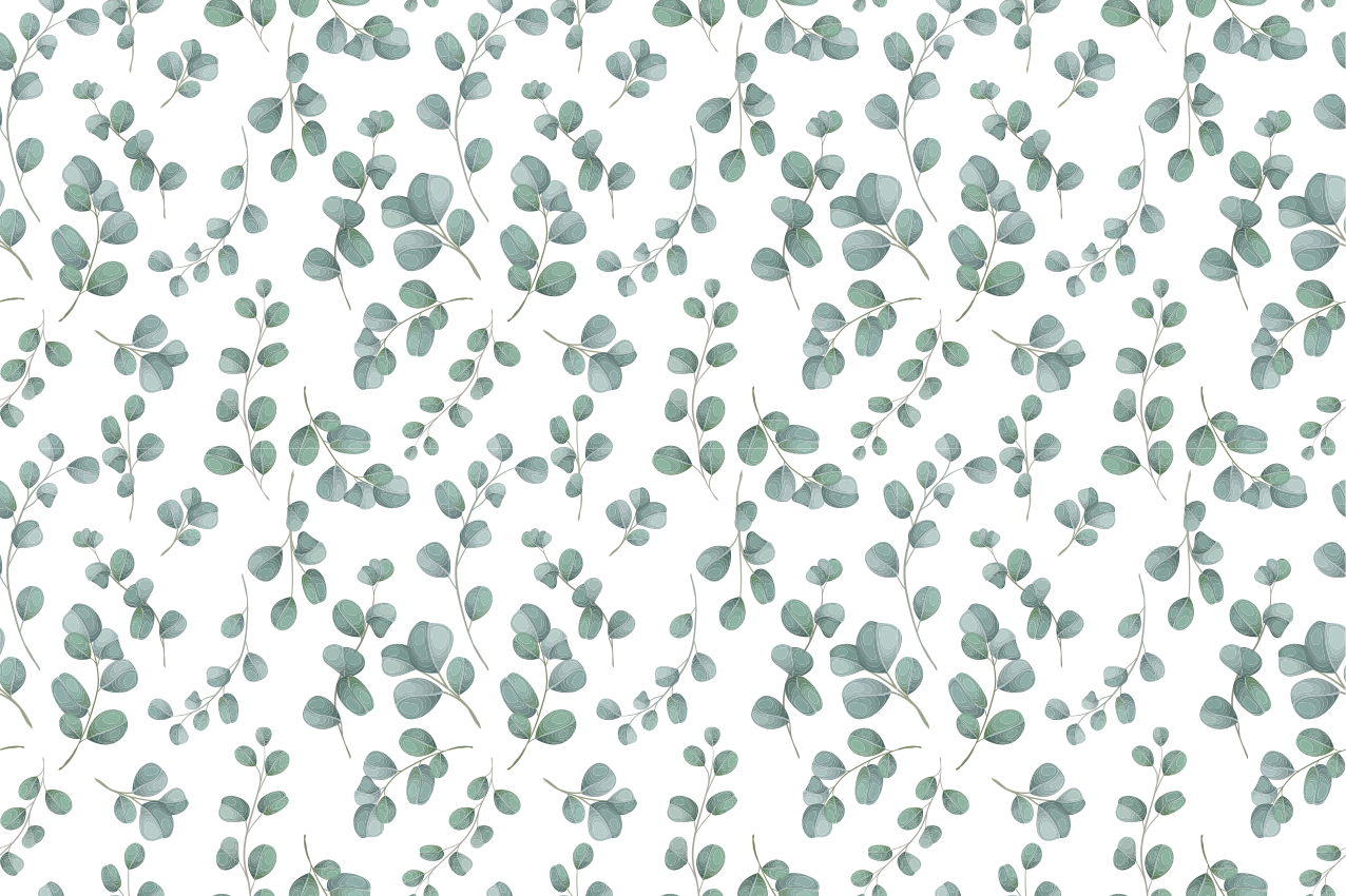 Eucalyptus leaf pattern teksturna pogrinjek - TenStickers