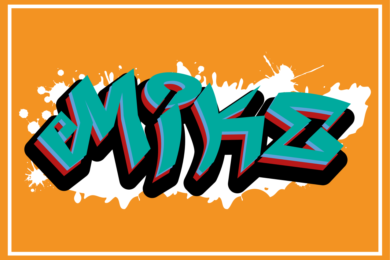 Pogrinjki z grafitom divjega sloga, personalizirani - TenStickers