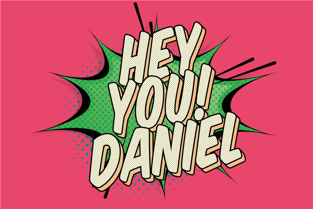 Hey you! personalizirani pogrinjek z imenom - TenStickers