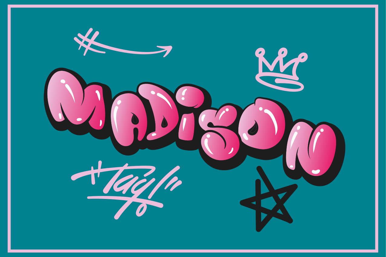 Personalized name design izvirna jedilna podloga - TenStickers