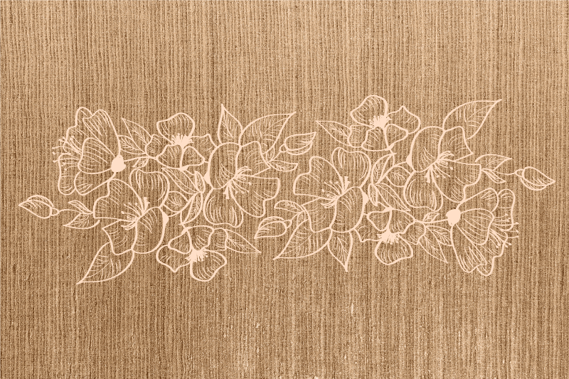 Floral embossed surface teksturni pogrinjek - TenStickers
