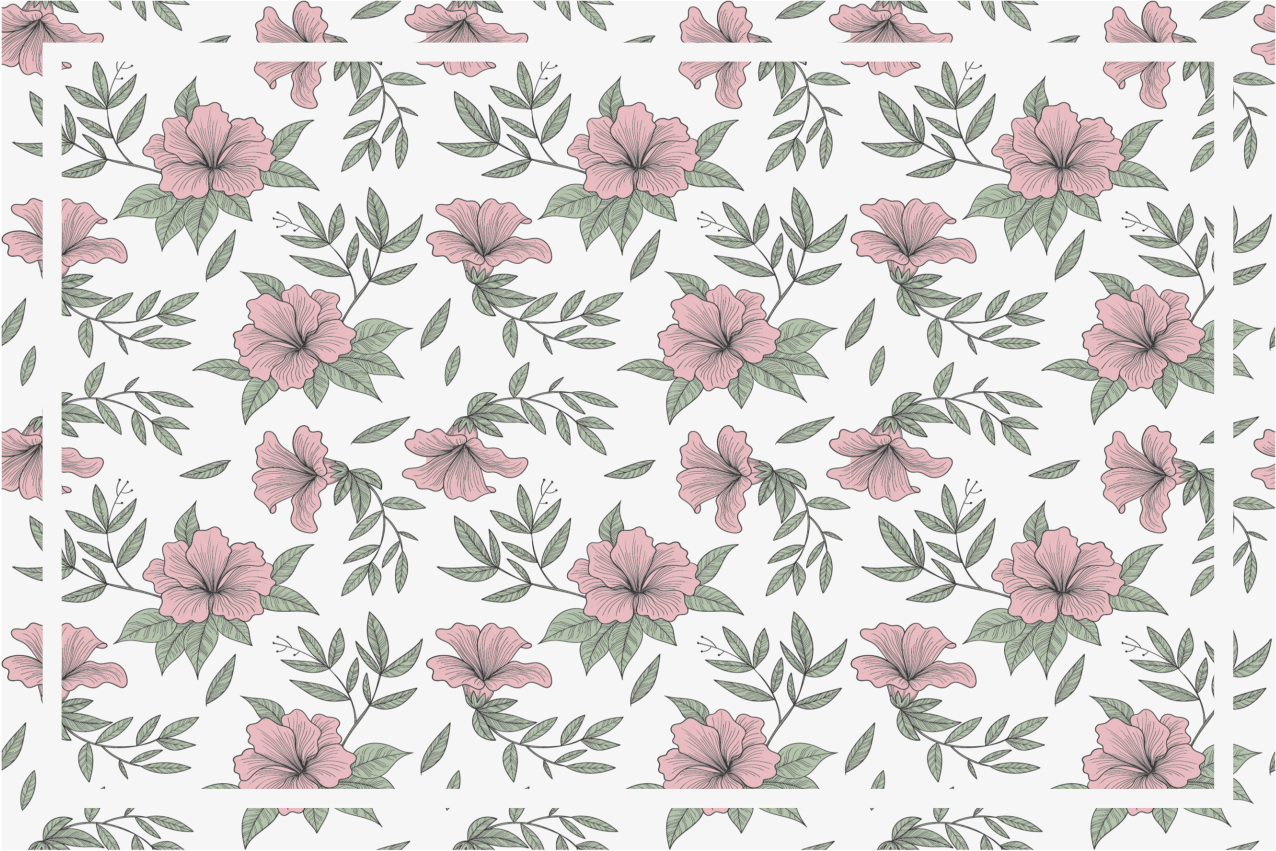 Floral element composition izvirna jedilna podloga - TenStickers