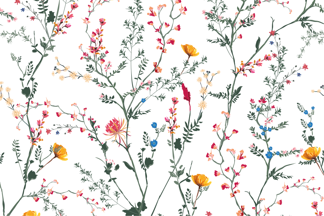 Floral pattern array izvirna jedilna podloga - TenStickers