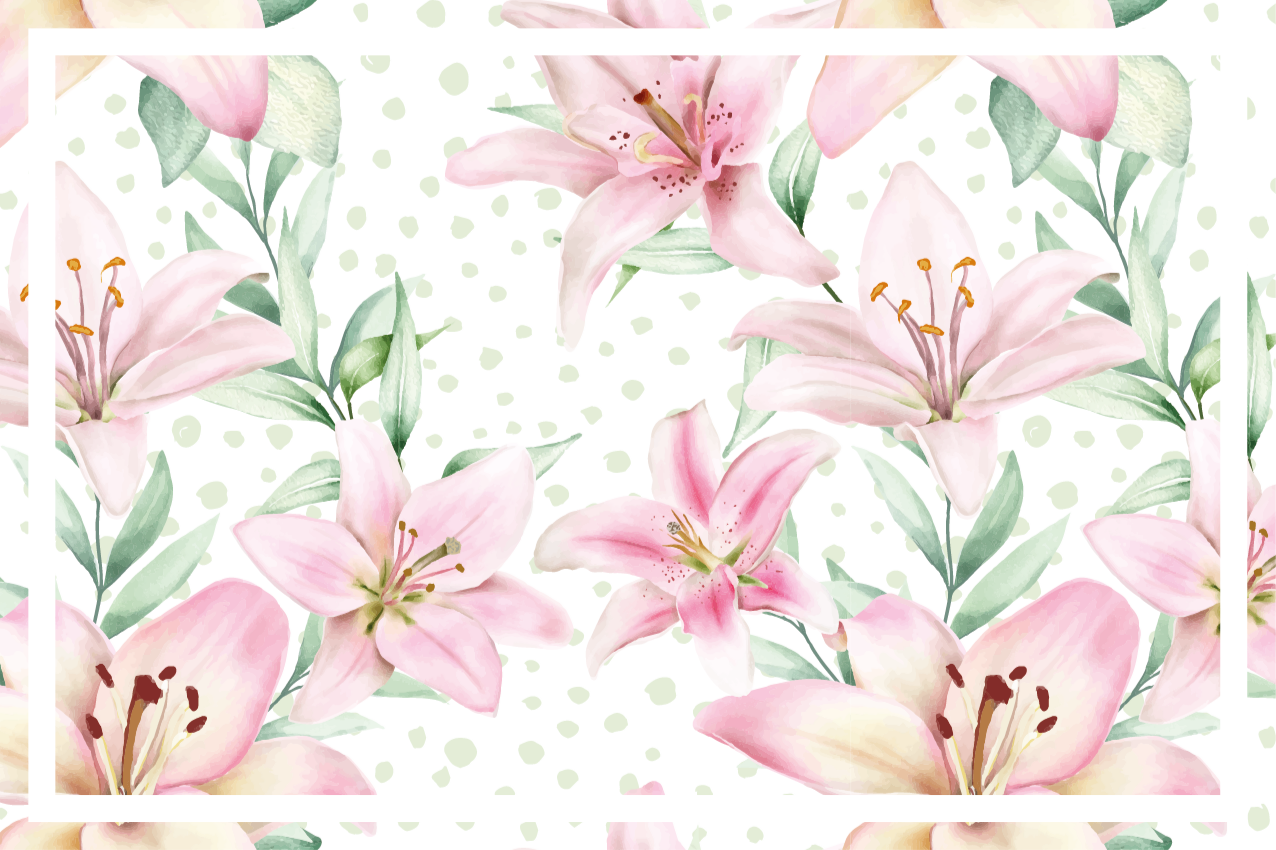 Floral lily arrangement izvirna jedilna podloga - TenStickers