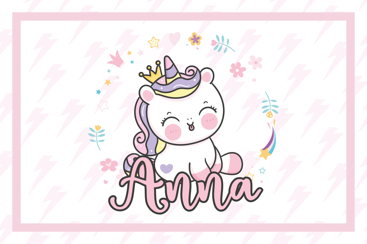 Cute unicorn illustration otroški pogrinjek za mizo - TenStickers