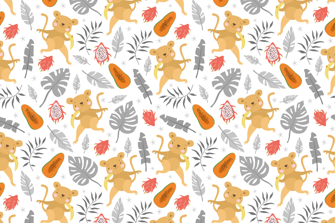 Cute animal pattern otroški pogrinjek za mizo - TenStickers