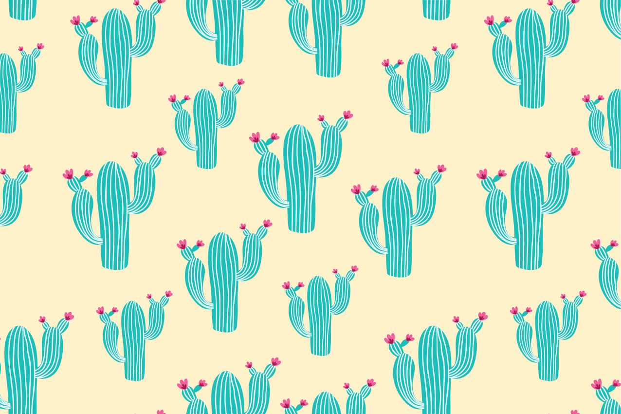 Izvirna jedilna podloga cactus vzorec užitka - TenStickers