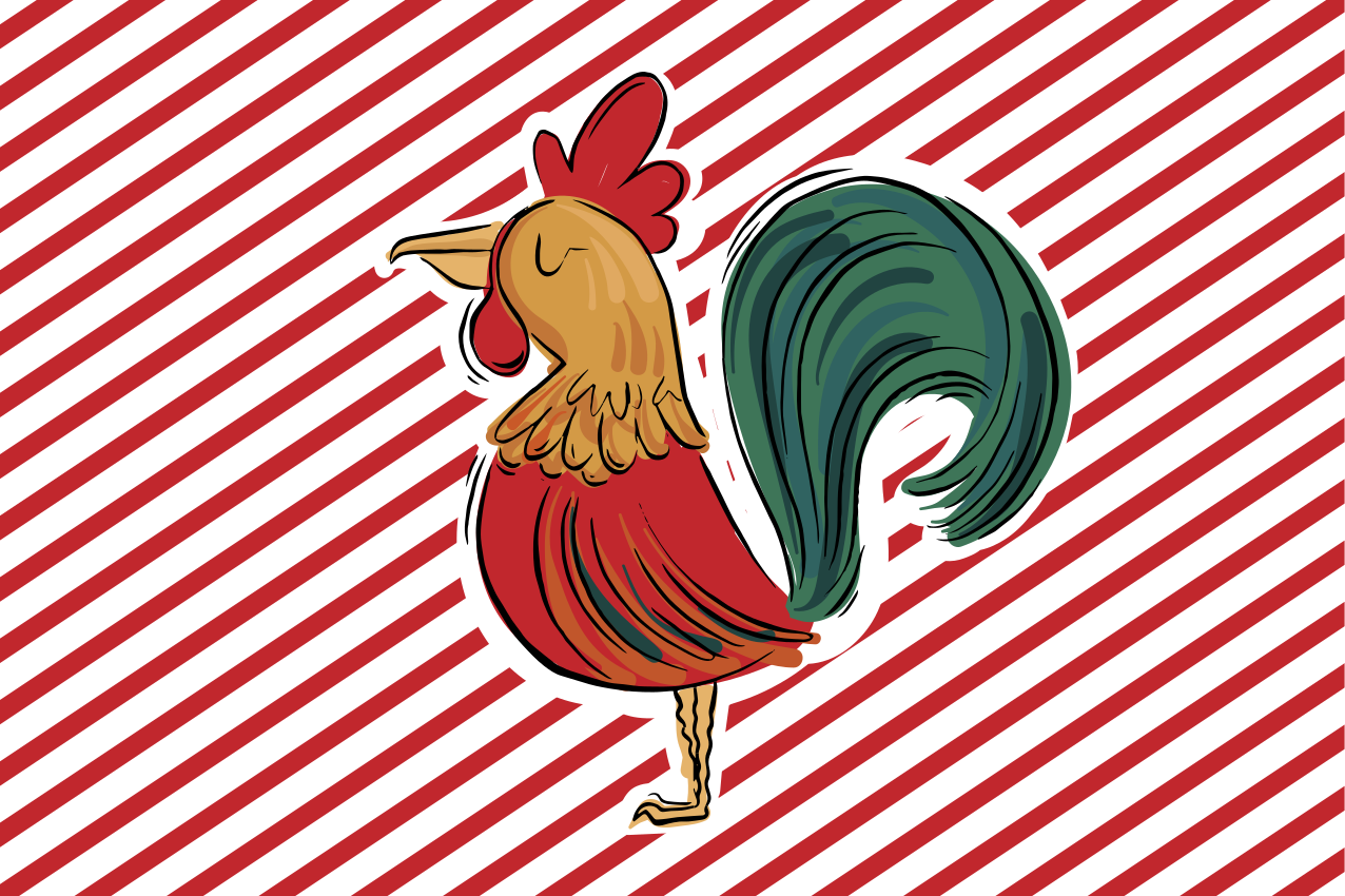 Izvirna jedilna podloga ptica z črtami - TenStickers